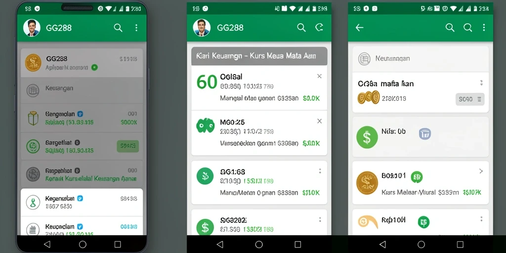 Antarmuka GG288 menampilkan fungsi Kurs Mata Uang secara jelas dan informatif.