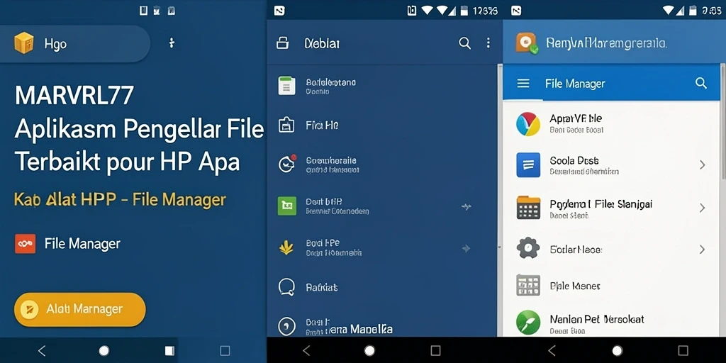Tampilan antarmuka MARVRL77 yang sederhana dan fungsional untuk file manager.