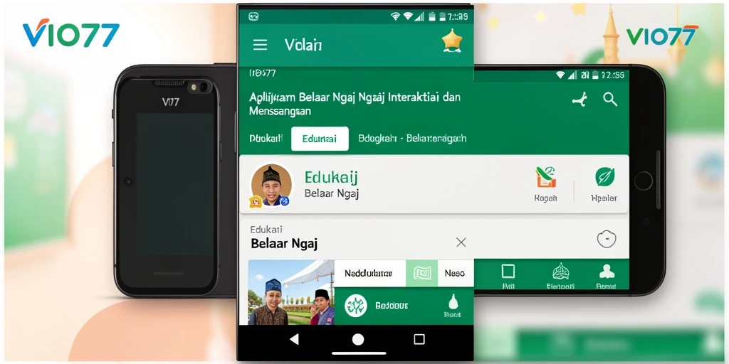 Antarmuka VIO77 yang sederhana dan menarik untuk belajar ngaji.