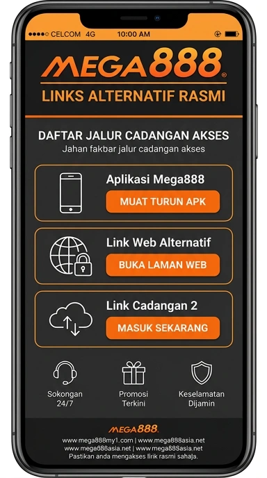 Tampilan link alternatif mega888
