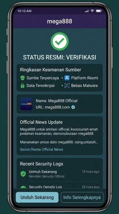Tampilan kanal resmi mega888
